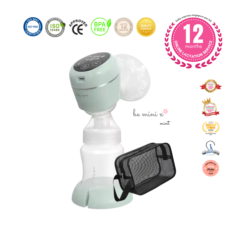 be mini x portable breast pump (mint)